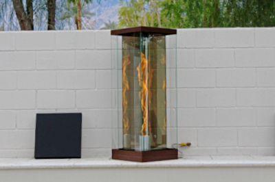 Custom Vortex Fires, pool side fire features